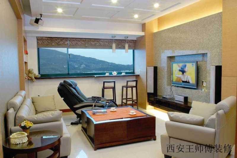 时尚现代一居客厅整体展示图