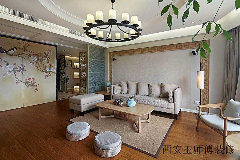 风韵素雅中式客厅设计装修效果图