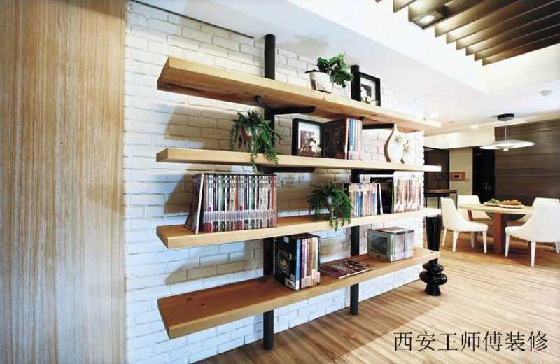 现代家居过道书架设计