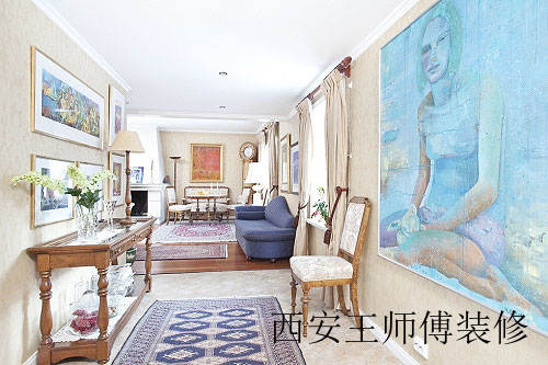 清新美式过道 艺术装饰画图片