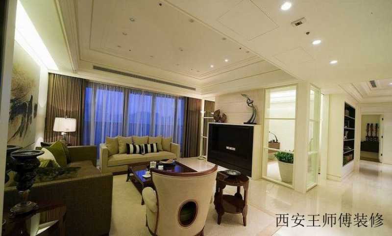 现代风格三居客厅整体效果图
