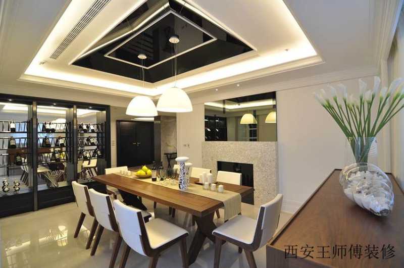 时尚豪华现代餐厅酒柜设计