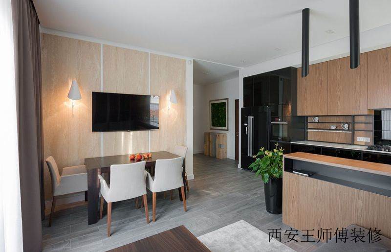 现代装潢风格餐厅背景墙效果图