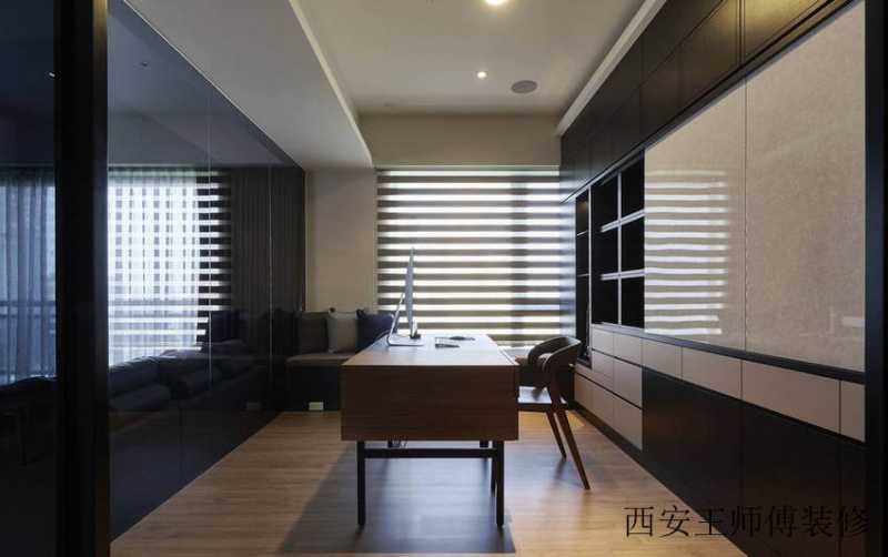 摩登现代书房玻璃背景墙设计