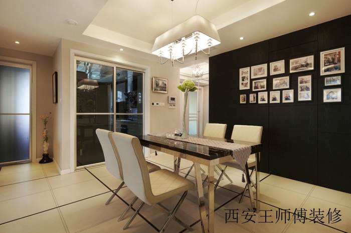 新古典设计餐厅相片墙案例图