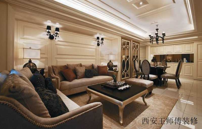 欧式风格客餐厅效果图