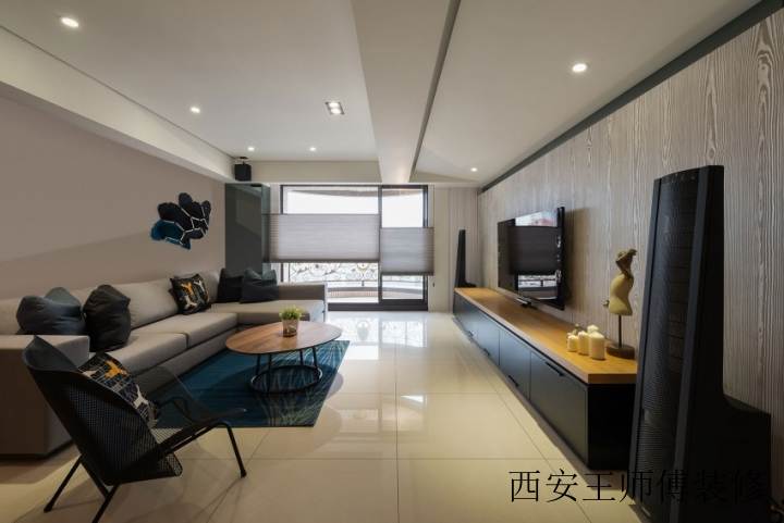 简约现代客厅整体装修设计图
