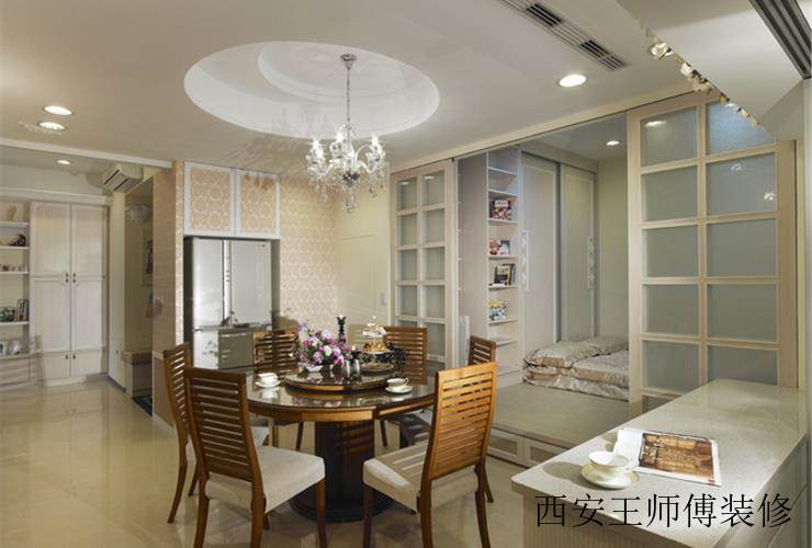 清新时尚现代家居餐厅吊顶效果图