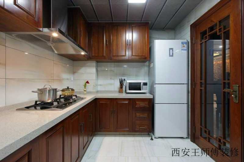 新中式装修风格厨房橱柜装潢效果图