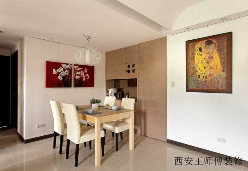 时尚经典简约餐厅隐形门背景墙设计装修图