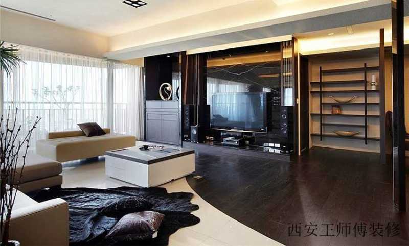 现代高雅客厅电视背景墙装饰
