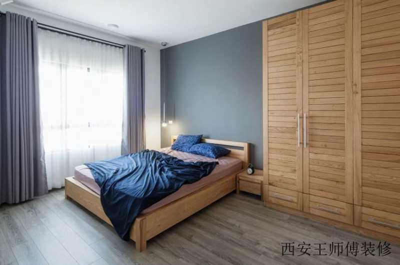 简约原木现代卧室衣柜设计