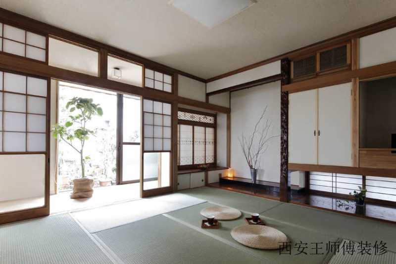 经典和风日式简约装修二居室内榻榻米装潢图