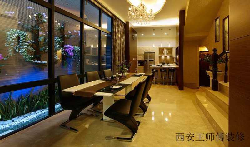 高档豪华现代复式餐厅效果图