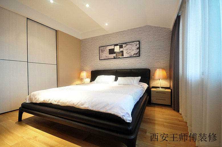 现代宜家风情卧室台灯装饰图