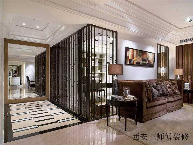 现代家居过道镜面背景墙设计