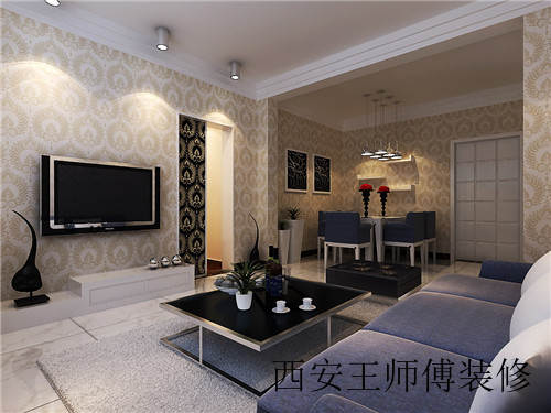 客厅墙纸装修效果图 百变壁纸打造情趣小客厅
