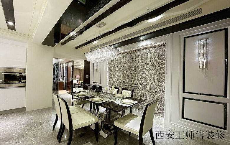 简洁时尚现代欧式风格餐厅设计装修效果图