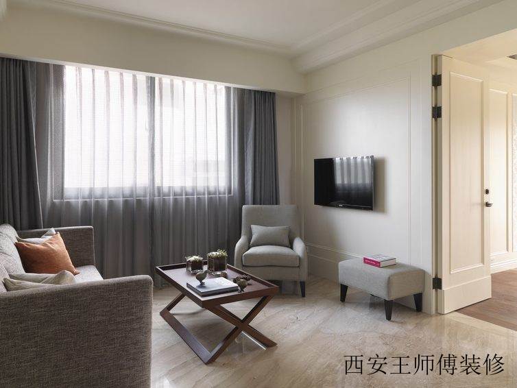 简约新古典设计 电视背景墙效果图