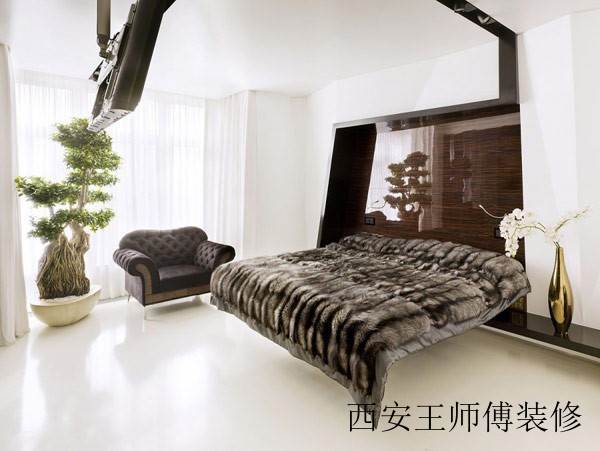 简约现代卧室创意背景墙设计