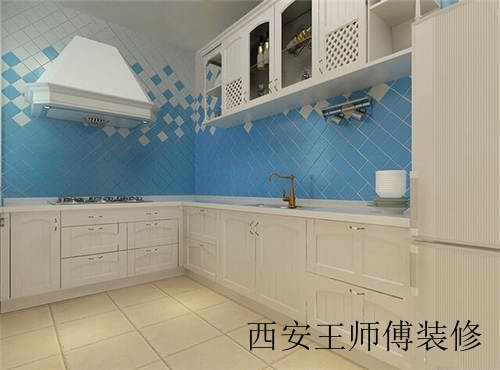地中海风格橱柜图片 自己做橱柜好还是买整体橱柜好