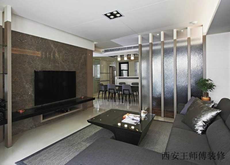 素雅现代客厅隔断设计