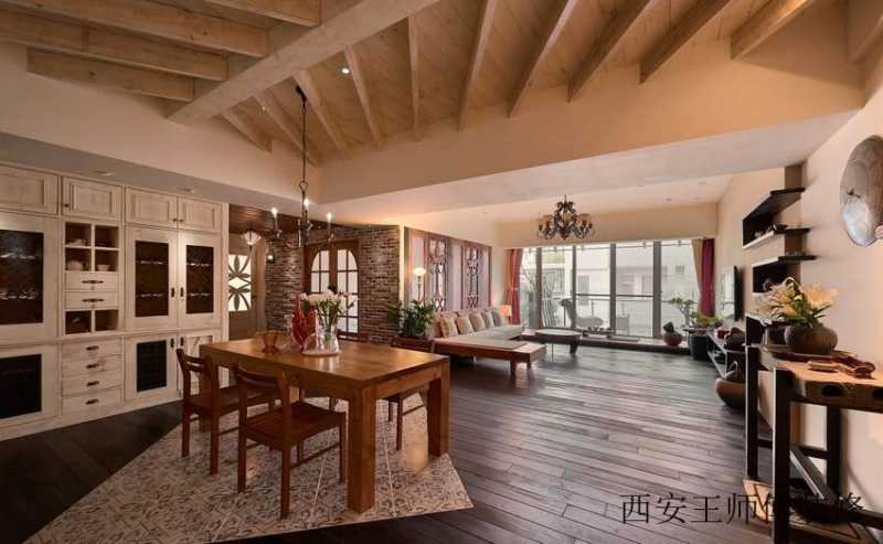 唯美怀旧美式田园风格二居室内设计装修图