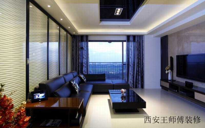 现代家装客厅 阳台推拉门隔断设计