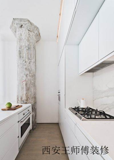 白色极简主义厨房设计装修图