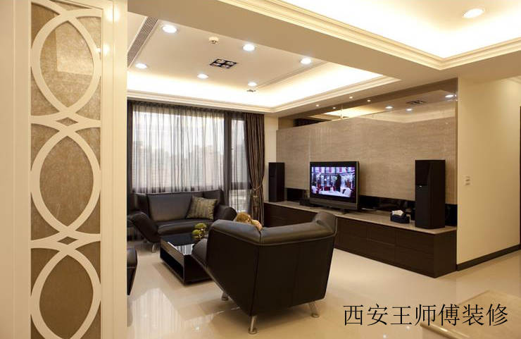 简洁现代装修客厅样板间