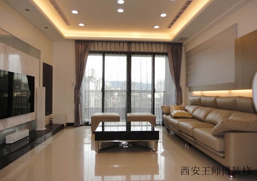 时尚现代简约客厅装修设计样板房
