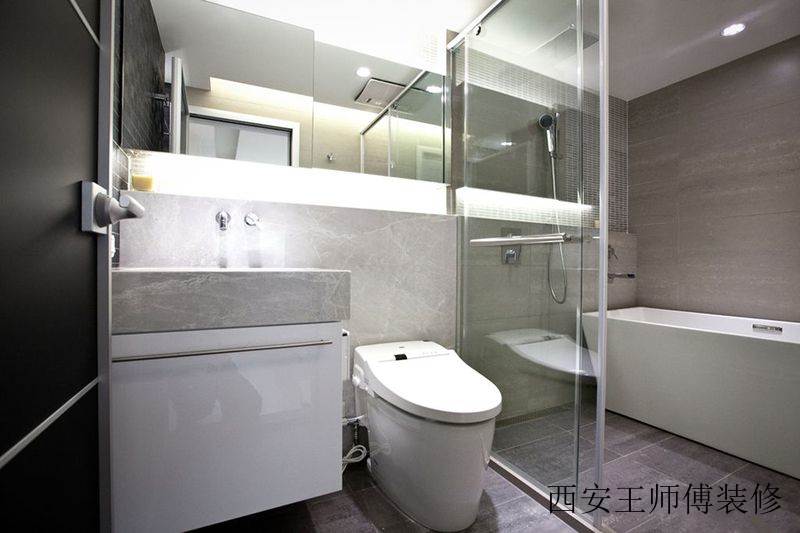 现代简约设计卫生间瓷砖背景墙装修效果图