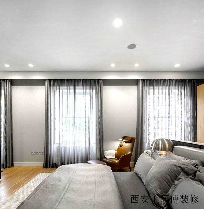 美式风格卧室灰色家装效果图