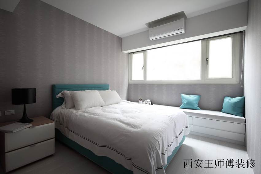 灰色宜家卧室装潢图