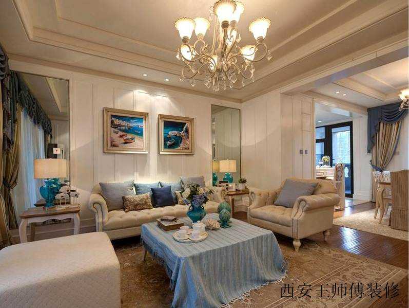 浪漫唯美欧式客厅吊顶效果图