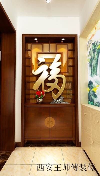 古典豪华中式风格玄关装饰图