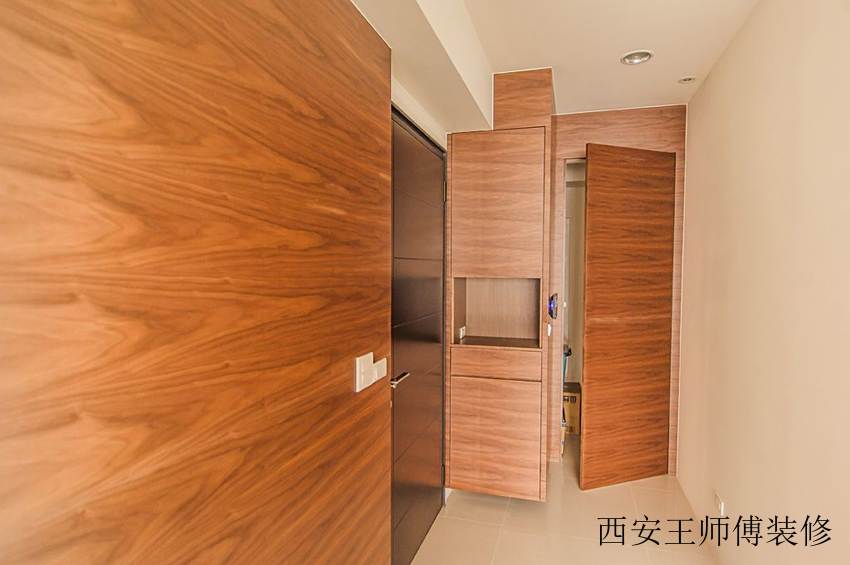 美式风格 进门玄关实木柜子设计