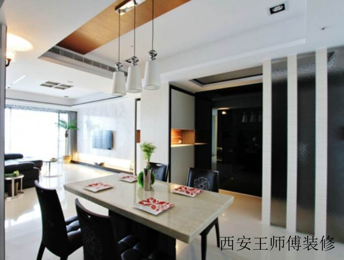 简约现代餐厅隔断设计