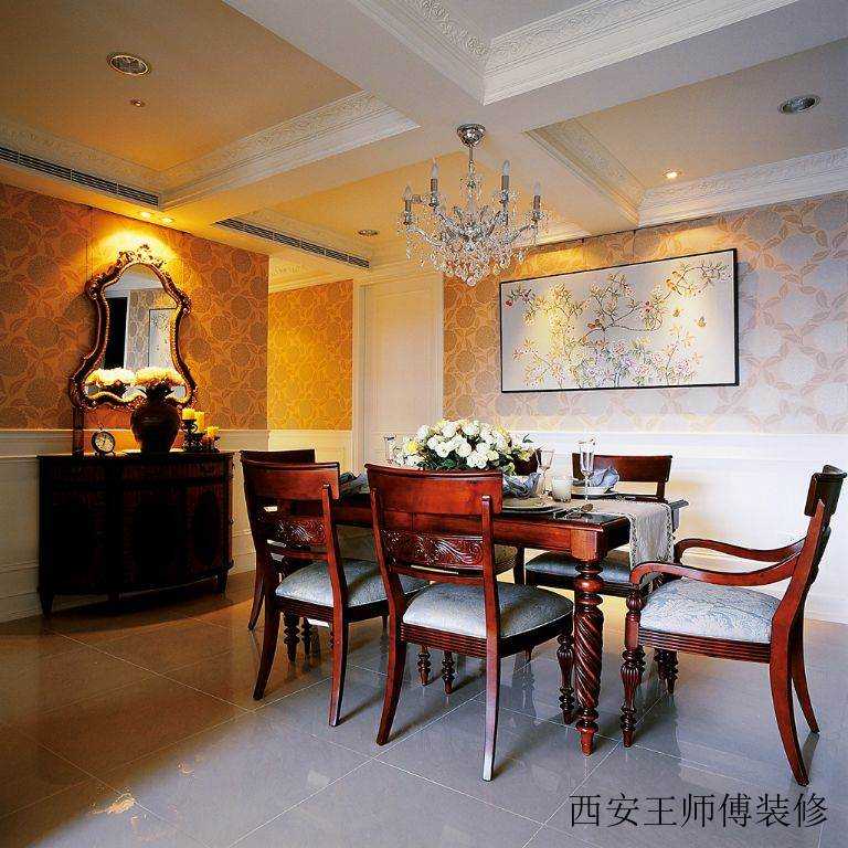 唯美美式风格餐厅设计装潢欣赏图