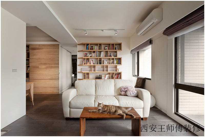 简约清新原木家居白色沙发装饰效果图