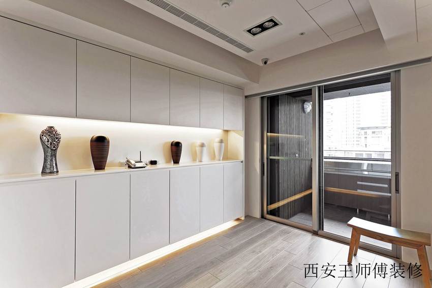 白色简约家居收纳柜效果图