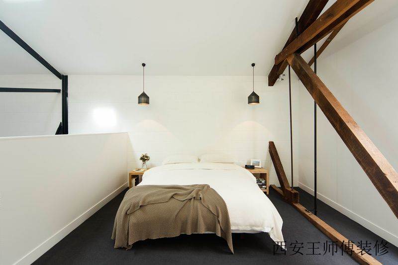 个性现代简约loft公寓卧室设计效果图