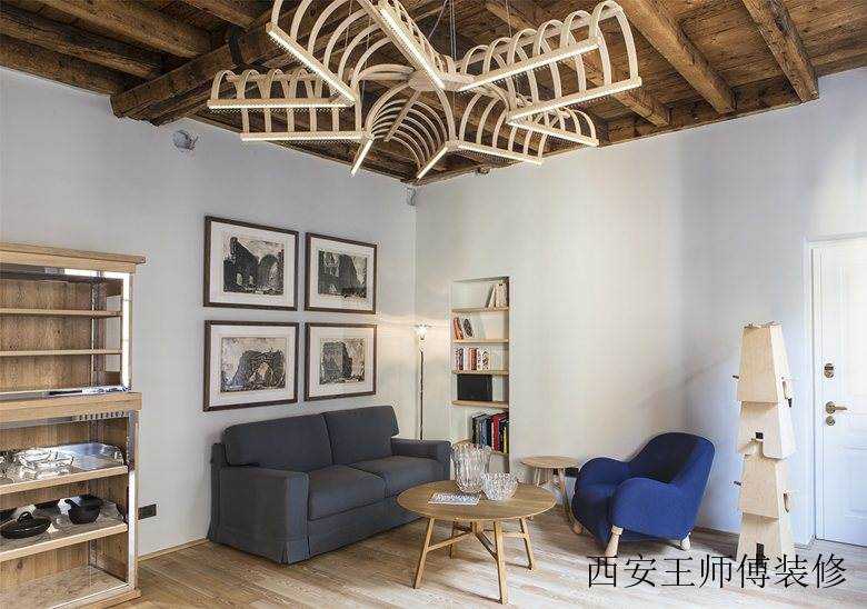 古朴美式混搭客厅设计装修图