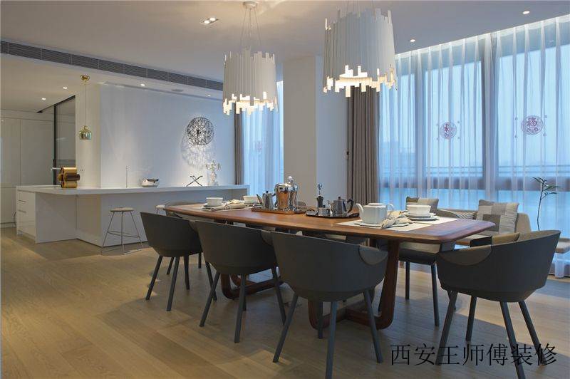 现代简约风格公寓室内餐厅设计效果图
