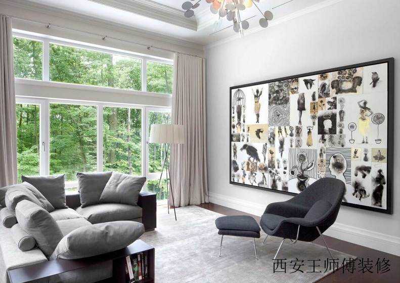 自然通透现代设计小别墅客厅装饰画欣赏