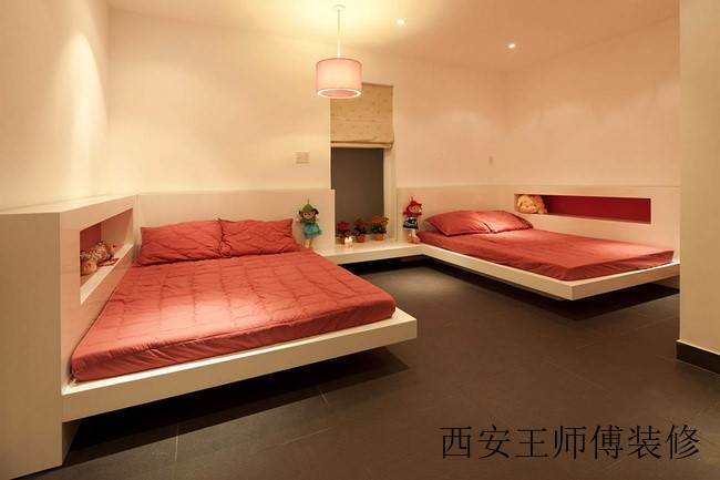 简约宜家 双胞胎儿童房创意床设计