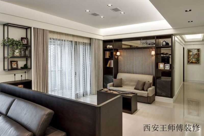 时尚现代简约设计客厅窗帘装饰效果图