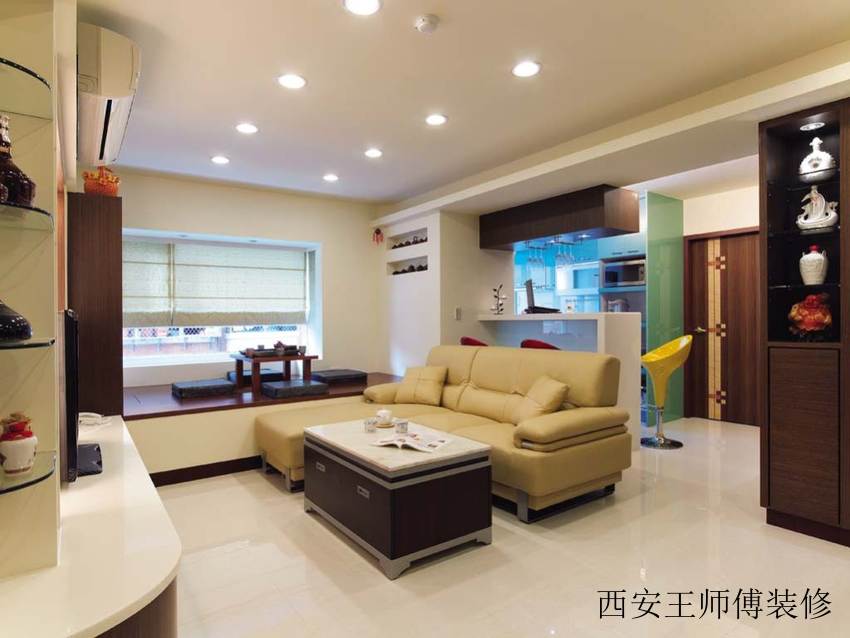 简约现代客厅厨房隔断设计