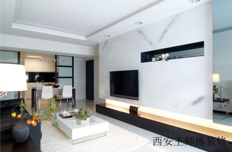 时尚现代客厅电视背景墙装饰