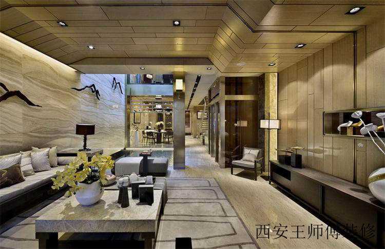 中式风格客厅豪华装修效果图